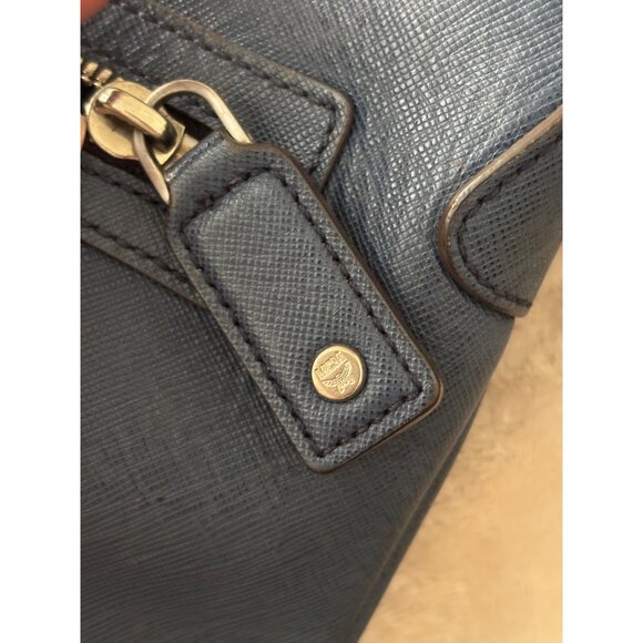 MCM Blue Leather Crossbody Bag With Adjustable Strap - Picture 6 of 8